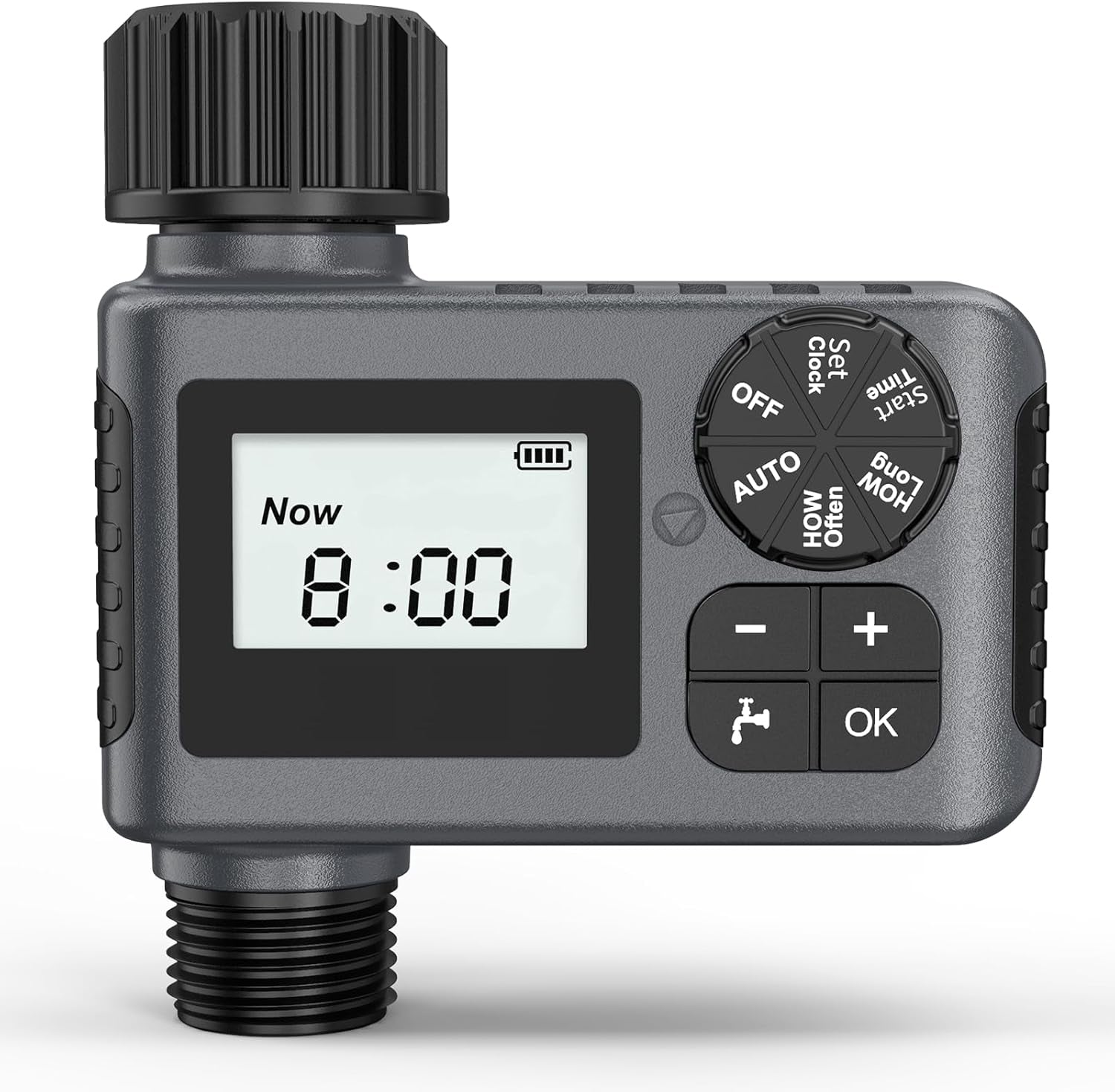 Hose Sprinkler Timer, Programmable Watering Timer with Rain Delay/Manual/Automatic Drip Irrigation System for Outdoor Garden Yard, 1 Outlet