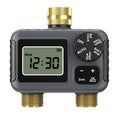Hose Water Timer, Programmable Sprinkler Timer with Rain Delay/Manual/Automatic Drip Irrigation System for Outdoor Garden Yard, 2 Outlet