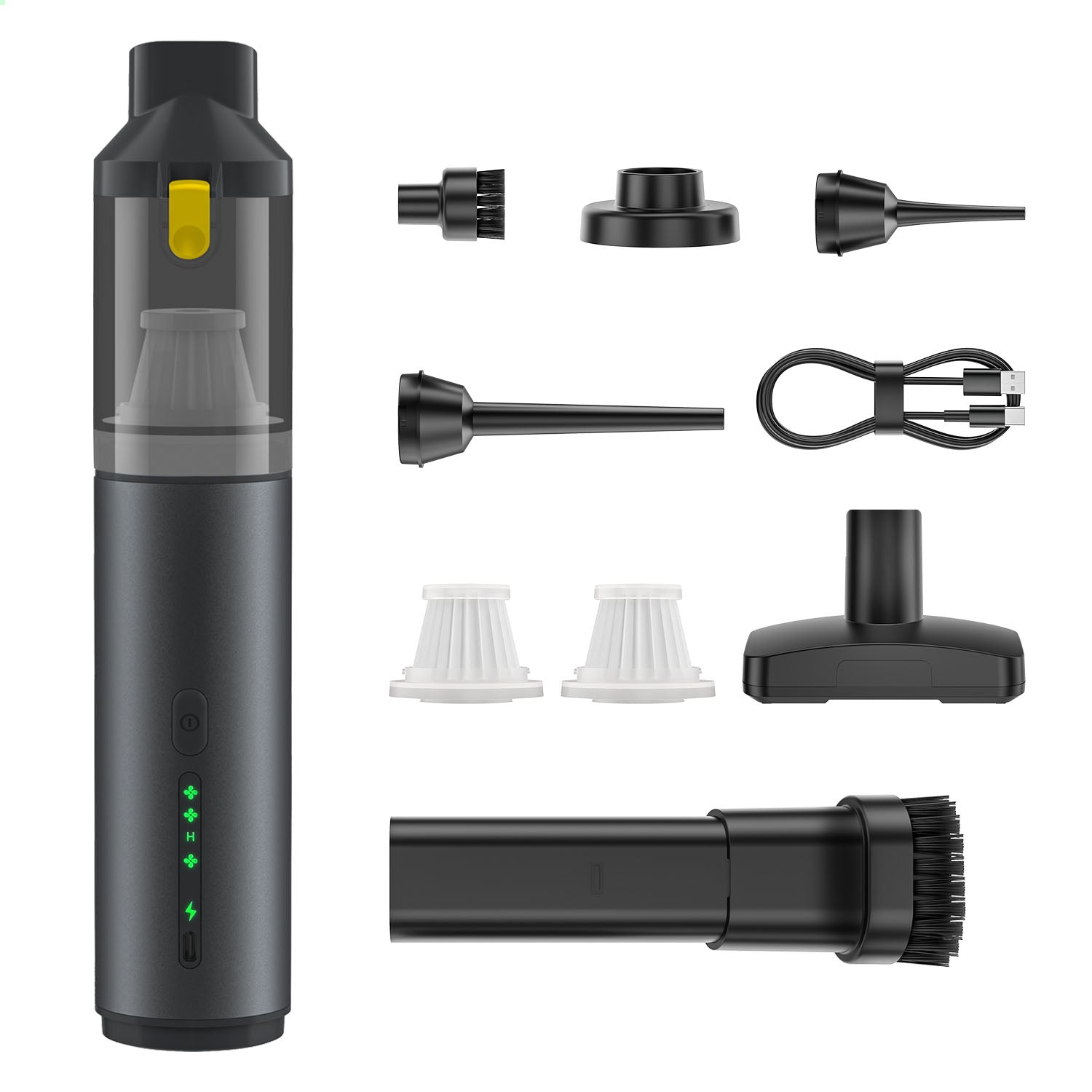 Handheld Car Vacuum Cordless, 20000PA Strong Suction, 4-in-1 Portable Rechargeable Mini Vacuum with Accessories for Small Jobs, Car, Office Desk, Keyboards, 3 Suction Modes