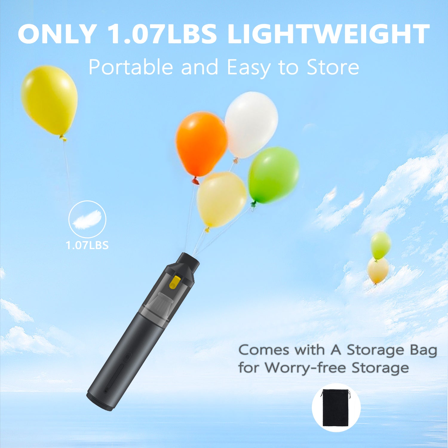 Handheld Car Vacuum Cordless, 20000PA Strong Suction, 4-in-1 Portable Rechargeable Mini Vacuum with Accessories for Small Jobs, Car, Office Desk, Keyboards, 3 Suction Modes
