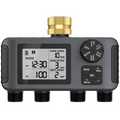 Hose Water Timer, Programmable Sprinkler Timer with Rain Delay/Manual/Automatic Drip Irrigation System for Outdoor Garden Yard, 4 Outlet